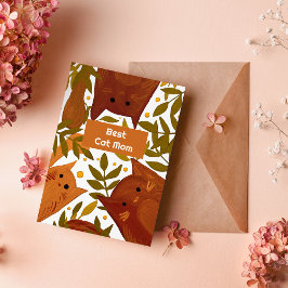 焼きオレンジキャッツ&ブランチ最高のキャットホリデーカード シーズンカード