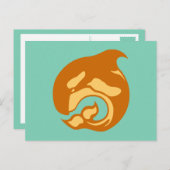 焼きオレンジクジラ ポストカード (正面/裏面)