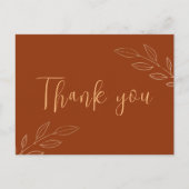 焼きオレンジテラコッタボホ結婚の感謝 ポストカード (正面)