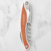 焼きオレンジパーソナライズされたの結婚感謝の好意 ソムリエナイフ (裏面)