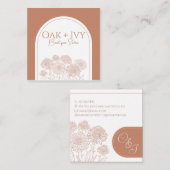 焼きオレンジボーホビジネスカード スクエア名刺 (正面/裏面)