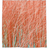 焼きオレンジモダンの写真コンテンポラリー抽象芸術 シャワーカーテン (正面)