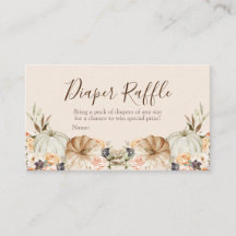 焼きオレンジ色のカボチャ赤ちゃんシャワー – おむつラッフル