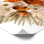 焼きオレンジ色のテラコッタの抜き取り式 ポスター (角)