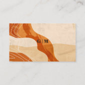 焼きオレンジ色のレトロウェディングシャワーギフトレジストリ エンクロージャーカード (裏面)