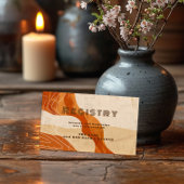 焼きオレンジ色のレトロウェディングシャワーギフトレジストリ エンクロージャーカード