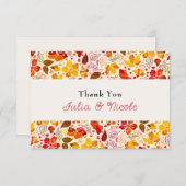 焼きオレンジ色の熱帯ハイビスカス花模様結婚ズ (正面/裏面)