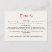 焼きオレンジ色の熱帯ハイビスカス花模様結婚ズ エンクロージャーカード (正面)