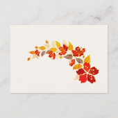 焼きオレンジ色の熱帯ハイビスカス花模様結婚ズ エンクロージャーカード (裏面)