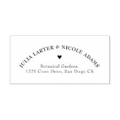 焼きオレンジ色の熱帯ハイビスカス花模様結婚ズ セルフインキングスタンプ (デザイン)