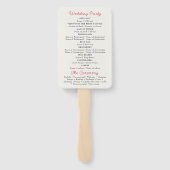 焼きオレンジ色の熱帯ハイビスカス花模様結婚ズ ハンドファン (裏面)