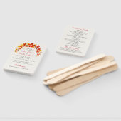 焼きオレンジ色の熱帯ハイビスカス花模様結婚ズ ハンドファン (組立なし)