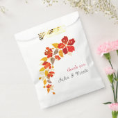 焼きオレンジ色の熱帯ハイビスカス花模様結婚ズ フェイバーバッグ (封をした状態)