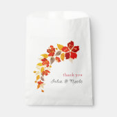 焼きオレンジ色の熱帯ハイビスカス花模様結婚ズ フェイバーバッグ (正面)