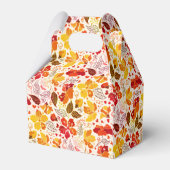 焼きオレンジ色の熱帯ハイビスカス花模様結婚ズ フェイバーボックス (裏面サイド)