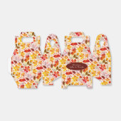 焼きオレンジ色の熱帯ハイビスカス花模様結婚ズ フェイバーボックス (折り畳みなし)