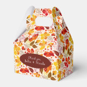 焼きオレンジ色の熱帯ハイビスカス花模様結婚ズ フェイバーボックス (正面サイド)