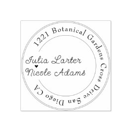 焼きオレンジ色の熱帯ハイビスカス花模様結婚ズ ラバースタンプ