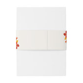 焼きオレンジ色の熱帯ハイビスカス花模様結婚ズ 招待状ベリーバンド (裏面例)