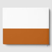 焼きオレンジ色の白い色ブロック感謝祭 ゲストブック (裏面)