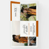 焼きオレンジ3フォト卒業バナー 横断幕 (縦)