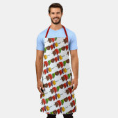 焼きケバブ野菜牛の串焼きピクニックフード エプロン (着用した状態)