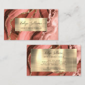 焼きシエナブラウン金ゴールド瑪瑙名刺 名刺 (正面/裏面)