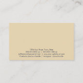 焼きシエナボホシックな水カラーフローラ かわいらし 名刺 (裏面)