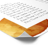 焼きシエナユーカリプトゥスボホフローラシーティングチャート ポスター (角)