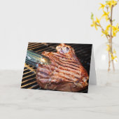 焼きステーキグリーティングカード カード (黄色い花)
