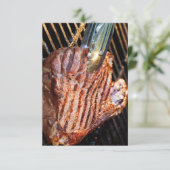 焼きステーキ招待状カード 招待状 (スタンド正面)