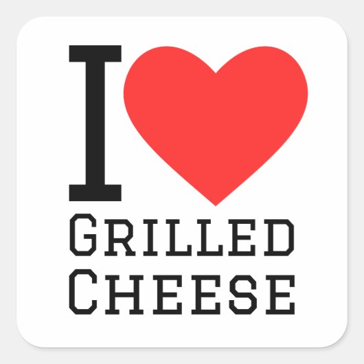 焼きチーズが大好き スクエアシール (正面)