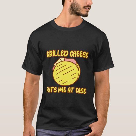 焼きチーズは私を安心させる Tシャツ (正面)