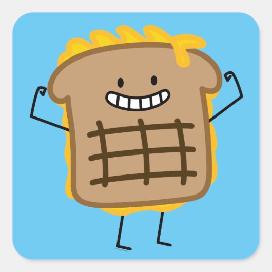 焼きチーズサンドイッチチェダートーストパン スクエアシール (正面)