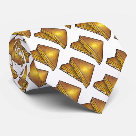 焼きトストチェダーチーズサンドイッチグルメタイ ネクタイ (ロール)