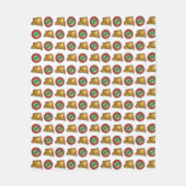 焼きトーストチーズサンドイッチトマトスープグルメ フリースブランケット (正面)