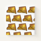 焼きトーストチーズサンドイッチランチディナーフード ノートブック (裏面)