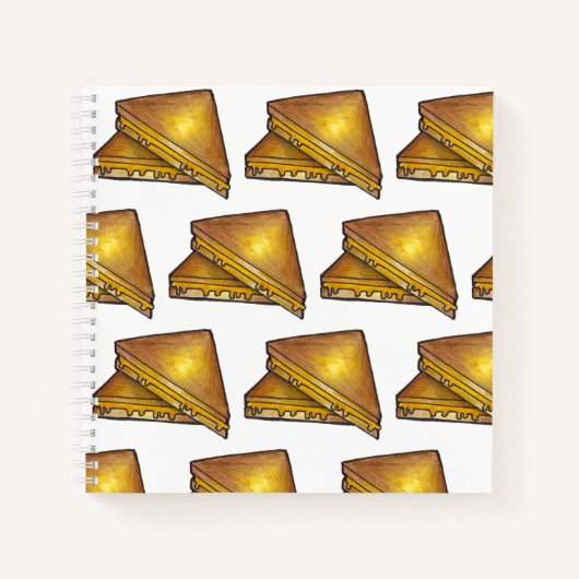 焼きトーストチーズサンドイッチランチディナーフード ノートブック (正面)