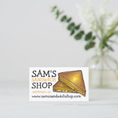 焼きトーストチーズサンドイッチ食品シェフダイナー 名刺 (スタンド正面)