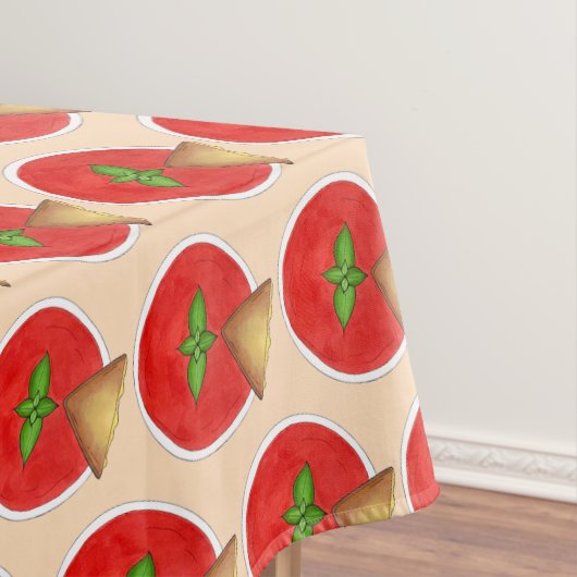 焼きトーストチーズトースティトマトバジルスープ テーブルクロス (インサイチュ)