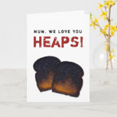 焼きトースト母の日カード カード (黄色い花)