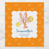 焼きハマグリの尻尾 BBQ シーフード サマー 誕生日 ワインラベル (シングルラベル)