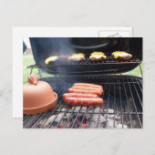 焼きハンバーガーとホットドッグカード ポストカード (正面/裏面)