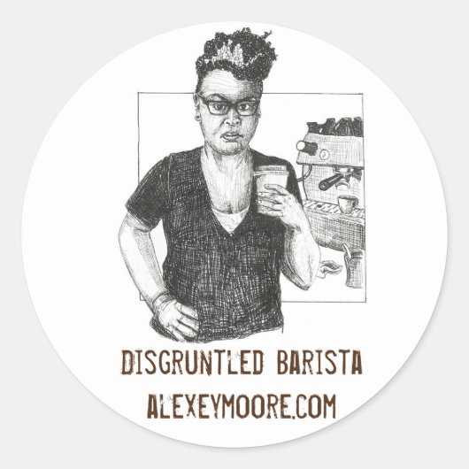 焼きブラッドレーステッカー ラウンドシール (正面)