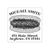 焼きホットドッグのファーストフードのアドパーソナライズされたレス ラバースタンプ (インプリント)