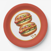 焼きホットドッグパーティー ペーパープレート (正面)