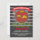 焼き上のオーブンのハンバーガーのパン赤ちゃんシャワー 招待状 (正面)