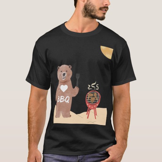 焼き味：バーベキューの世界への旅 Tシャツ (正面)