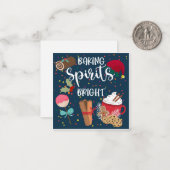 焼き立てのお菓子が気持ちを明るくする手作りのハンバー ノートカード (正面/裏面インサイチュ)