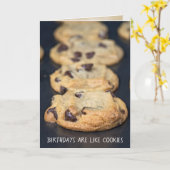 焼き網の上のチョコレートチップクッキー カード (黄色い花)